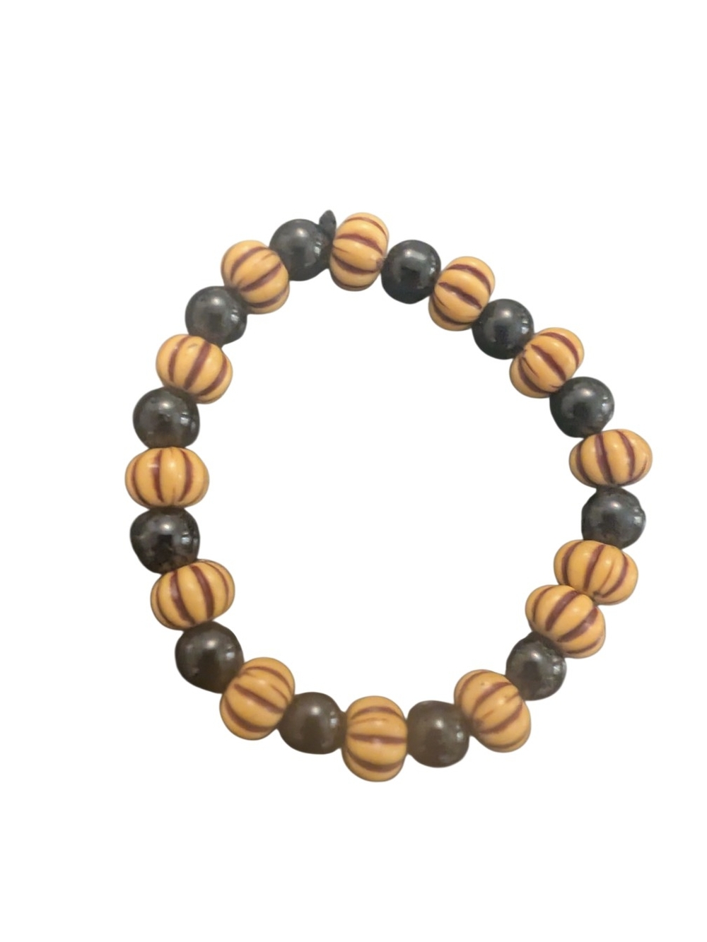 Halloween Pumpkin Bracelets for Women Men Hip Hop Beaded Bracel